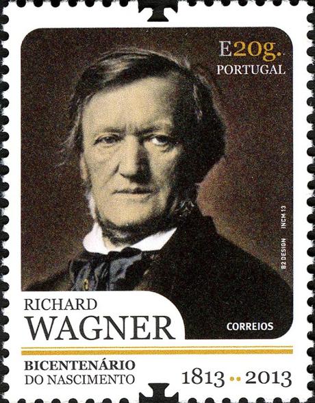 Deux timbres portugais célébraient le bicentenaire de la naissance de Wagner (2013)