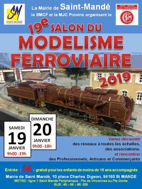 Exposition de modélisme ferroviaire de Saint-Mandé (94) les 19 et 20 janvier 2020