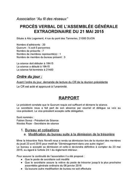 Calaméo - [Assemblée Générale] Compte Rendu Du 21 05 2015