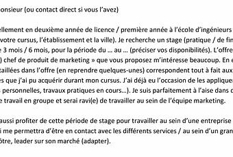 Lettre de motivation stage à l'étranger - À Lire