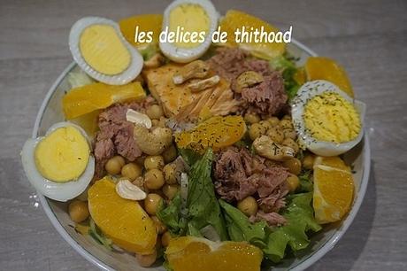 Salade de saumon à l'orange Salade de saumon à l'orange