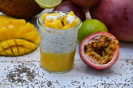 Chia pudding exotique (coco, mangue passion)