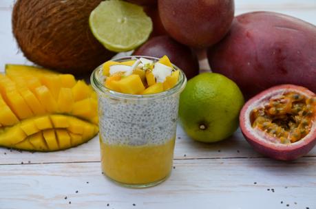 Chia pudding exotique (coco, mangue passion)