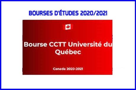 Bourses D’études CCTT Université Du Québec Canada 2020-2021 Bourses D’études CCTT Université Du Québec Canada 2020-2021