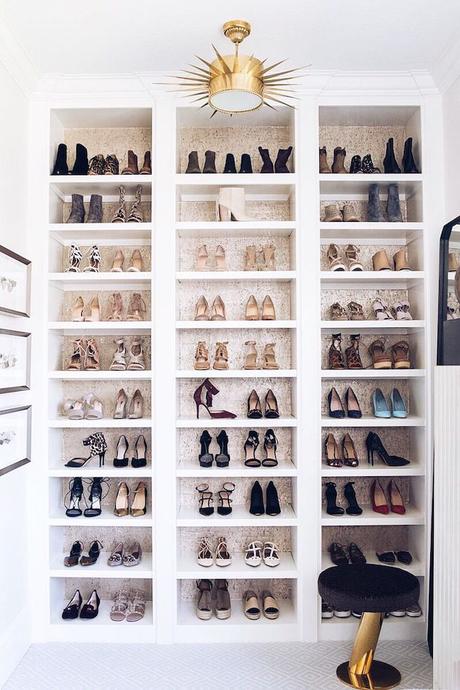 astuces pour ranger les chaussures dressing glamour - blog déco - clem around the corner