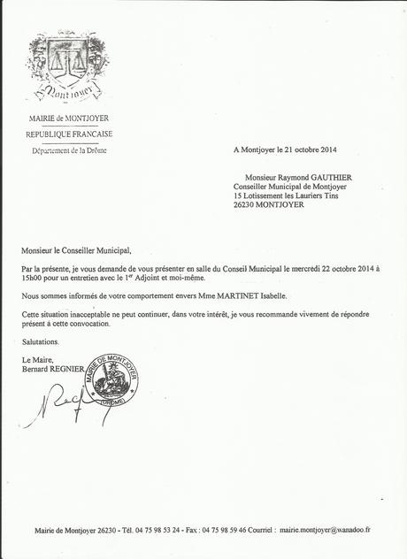 Lettre Demission Conseil Municipal Paperblog