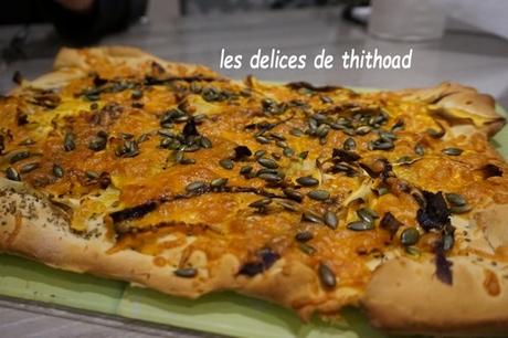 pizza aux carottes colorées