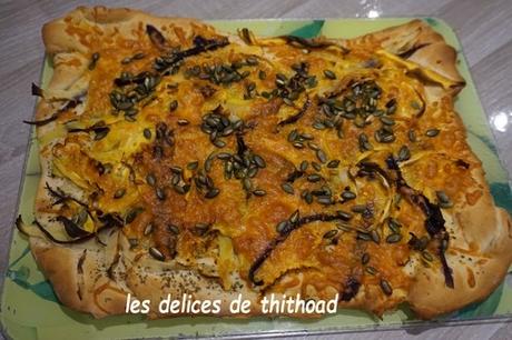 pizza aux carottes colorées