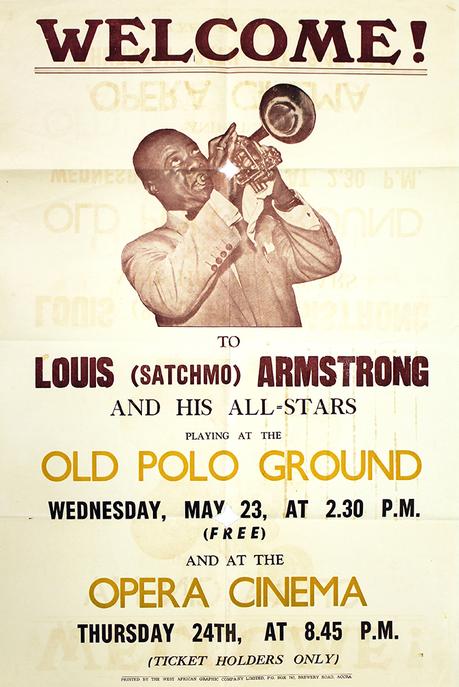 Louis Armstrong au Ghana en mai 1956