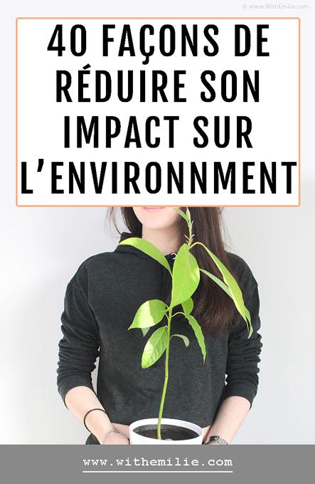 40 façons de réduire son impact écologique