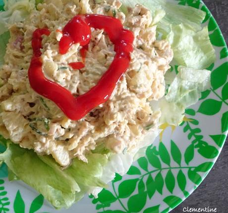 Salade avec restes de poulet