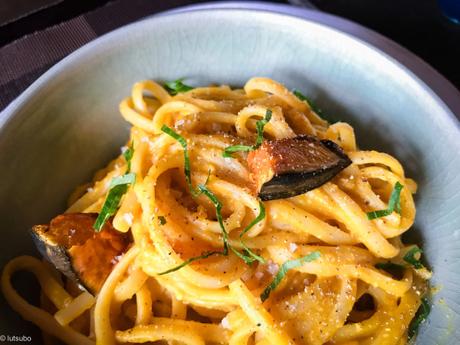 Squash pasta – Linguine avec une sauce à la courge kabocha