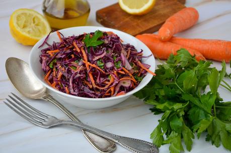 Salade de chou rouge et carottes