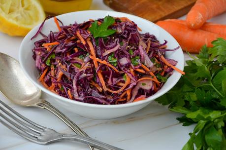 Salade de chou rouge et carottes