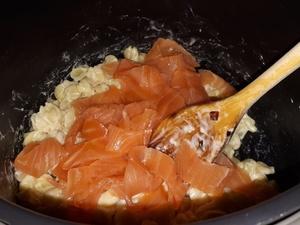 Pâtes collerettes au saumon fumé Cliquer sur les photographies pour les agrandir