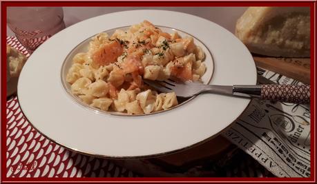 Pâtes collerettes au saumon fumé Pâtes collerettes au saumon fumé