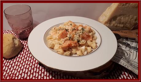 Pâtes collerettes au saumon fumé Pâtes collerettes au saumon fumé