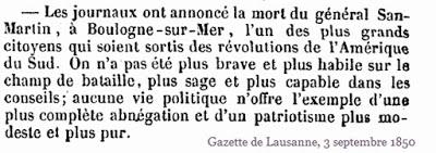 San Martín, libérateur de l’Amérique du Sud et parisien d’adoption [ici]