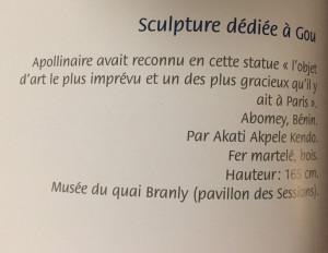 Pavillon des Sessions au Louvre  » la sculpture dédiée à GOU