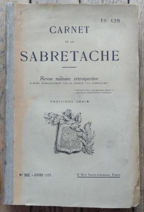 CARNET de la SABRETACHE - année 1926 - Revue...