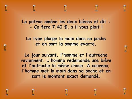 Blague - Le vieil homme et l'autruche