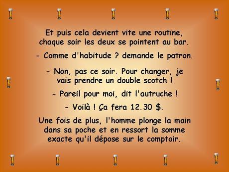 Blague - Le vieil homme et l'autruche