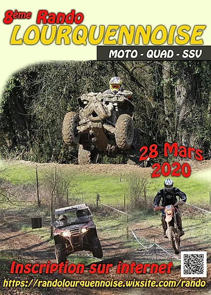 8 ème rando Lourquennoise moto, quad et SSV le 28 mars 2020