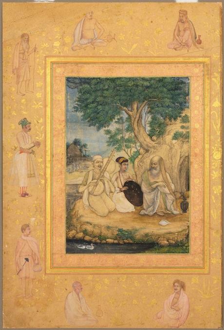 A Mughal prince with an Ascetic