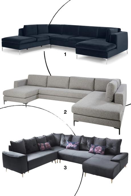shopping liste design sofa velours tissu style minimaliste épuré tendance - blog déco - clematc