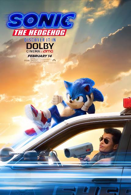Affiche Dolby Cinema pour Sonic Le Film de Jeff Fowler