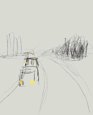Dessin sur la route, Drive by Drawing.