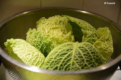 Potée de légumes et de chou vert farci