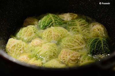 Potée de légumes et de chou vert farci