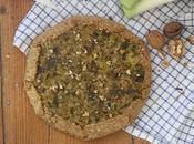 Tarte poireaux, moutarde l'ancienne noix (vegan)