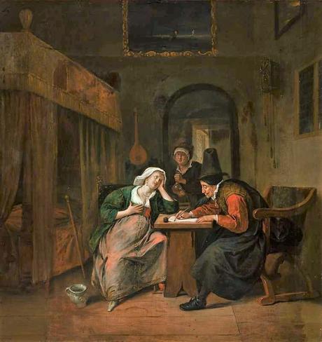 Steen 1662-63 Physician_and_a_Woman_Patient National Gallery, Prague