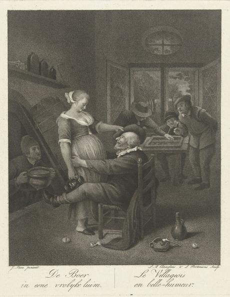 Steen 1660-78 Le villageaois en belle humeur gravure de Claessens