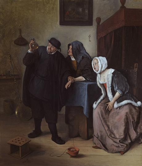 Steen 1663-65 La visite du docteur Museum De Lakenhal)