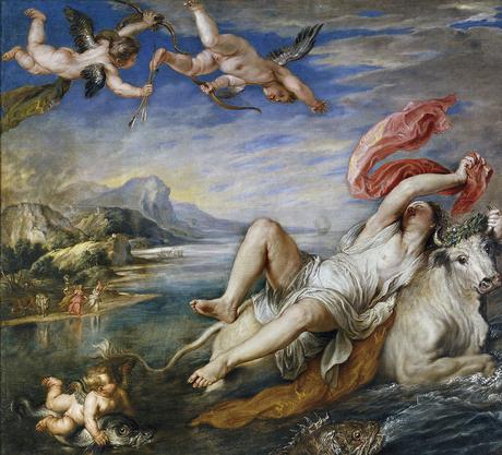 Rubens 1628 d'apres Titien L'Enlevement d'Europe Prado,