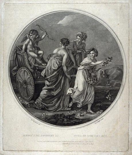 Angelica Kauffmann 1777 6 Triumph der Liebe gravure de Gabriel Scorodomoff inversee
