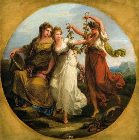 Angelica Kauffmann 1780 La beaute guidee par la prudence rejette avec mepris les sollicitations de la folie Tallin