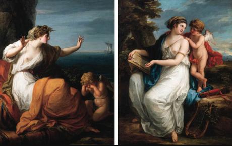 Angelica Kauffmann Ariadne abandoned by Theseus; and Sappho inspired by love coll priv