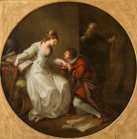 Angelika Kauffmann 1778 ca Abelard Soliciting the Hand of Eloise Burghley House