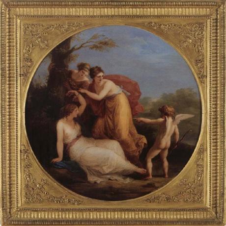 Angelica Kauffmann 1777 1 Aglaia_von_Amor_an_den_Baum_gefesselt Voralberg Museum Bregenz