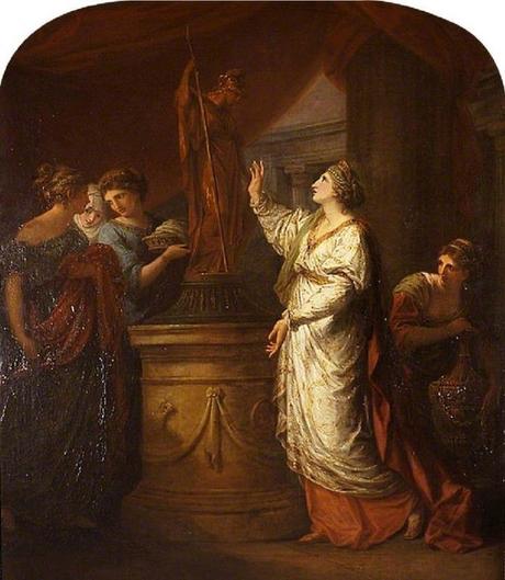 angelica kauffman 1774 Penelope implorant l'aide de Minerve pour le retour de Telemaque National Trust, Stourhead 150 x 126