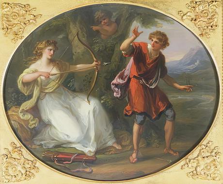 Angelica Kauffmann 1780y ca A Nymph drawing her Bow on a Youth Victoria and Albert Museum