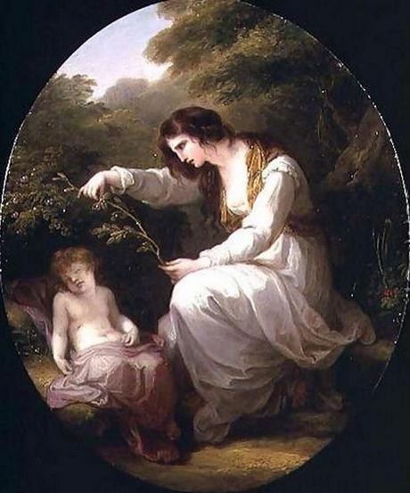 Angelika Kauffmann 1782 dec pour Bowles Cleone pleurant devant le corps de son enfant