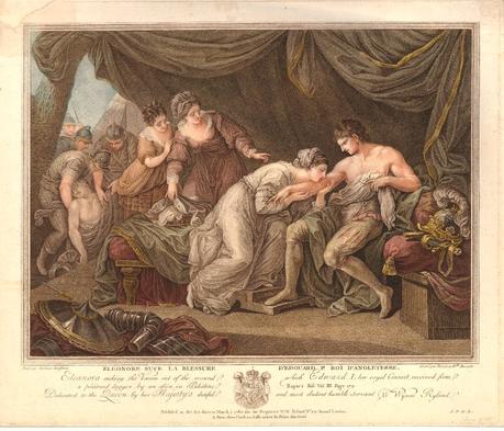 angelika kauffmann 1776 RA La tendre Eleonore sucant la blessure de son epoux royal Edouard I, assassine en Palestine par une dague empoisonnee