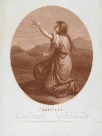 Cordelia from King Lear by William Shakespeare (after Angelica Kauffman RA)by Francesco Bartolozzi (Florence 1727 ¿ Lisbon 1815)