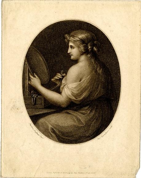 Angelika Kauffmann 1789 La vanite , gravure de Bartolozzi 1793 British Museum