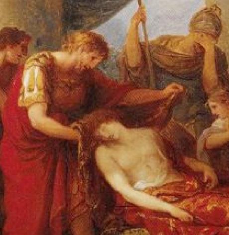 Angelica Kauffmann 1785 Enee pleure Pallas tue par Turnus Tiroler Landesmuseum Ferdinandeum, Innsbruck detail